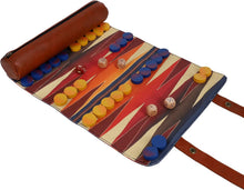 Load image into Gallery viewer, Roll-Up Travel Backgammon