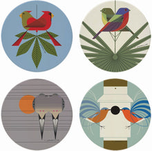Load image into Gallery viewer, Love Birds Stone Coaster Set - Stand