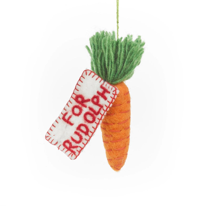 Felt Carrot for Rudolph Ornament