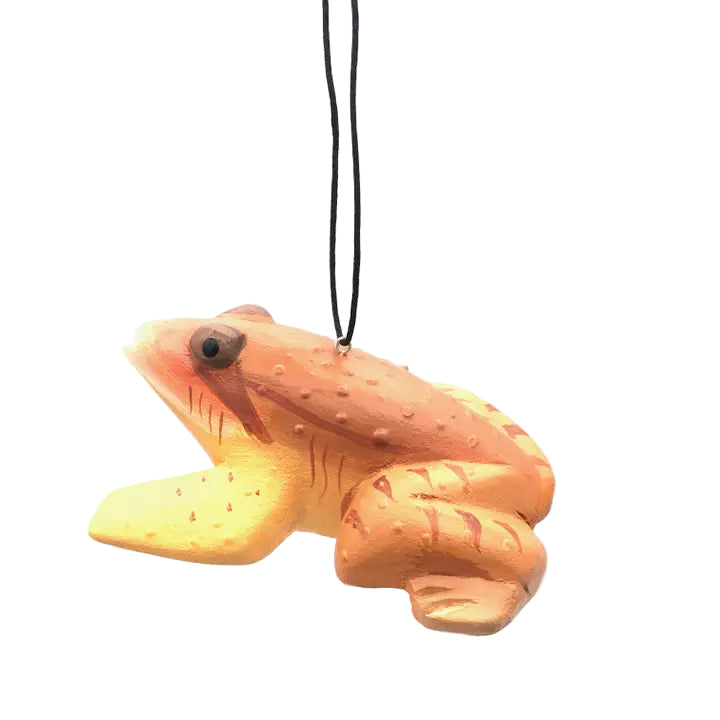 Frog Balsa Wood Ornament