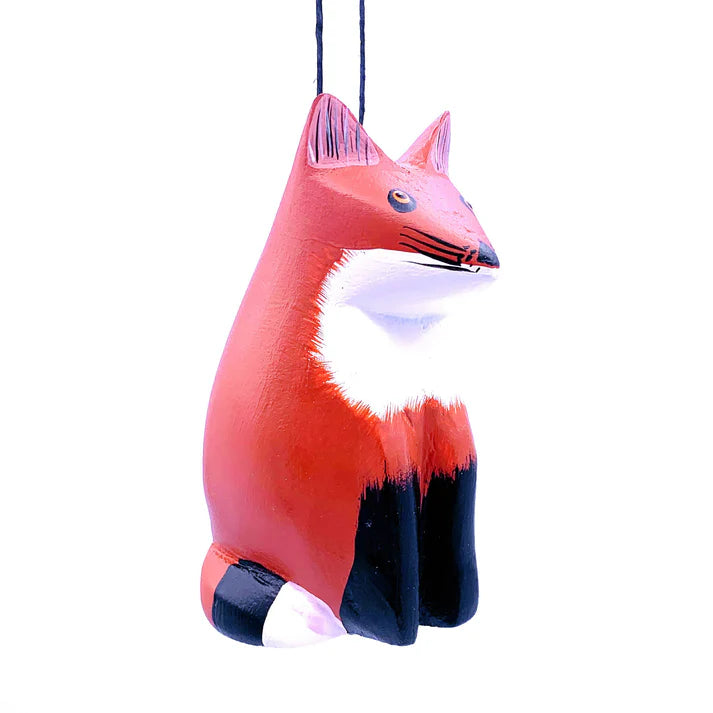 Red Fox Balsa Wood Ornament