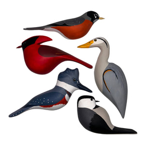 Handmade Wooden Bird Magnets