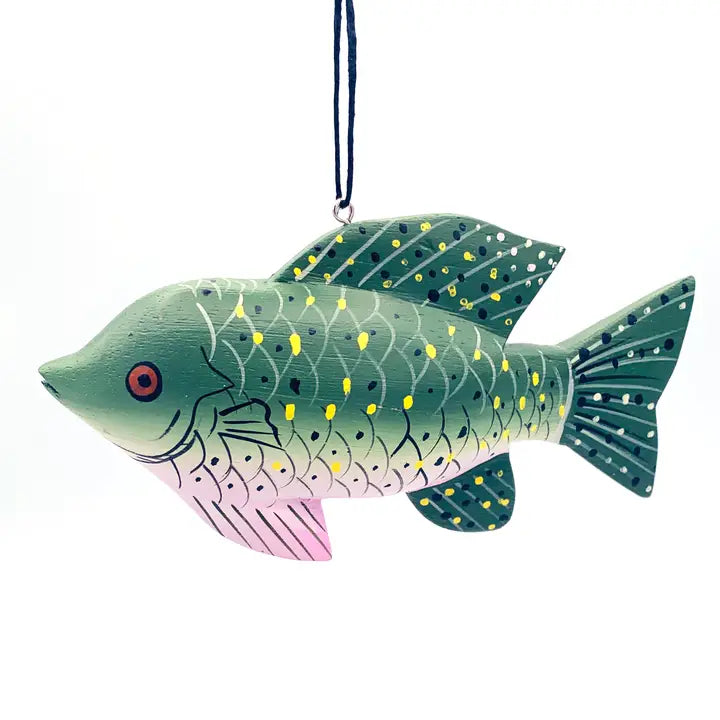 Black Crappie Balsa Wood Ornament