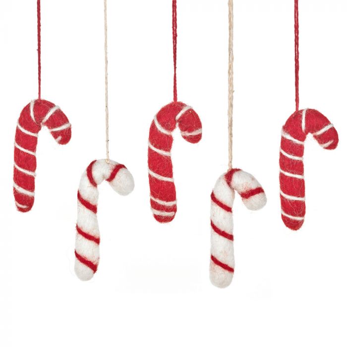 Felt Candy Cane Ornament