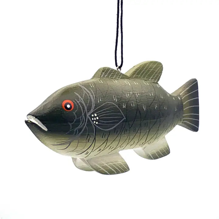 Smallmouth Bass Balsa Wood Ornament
