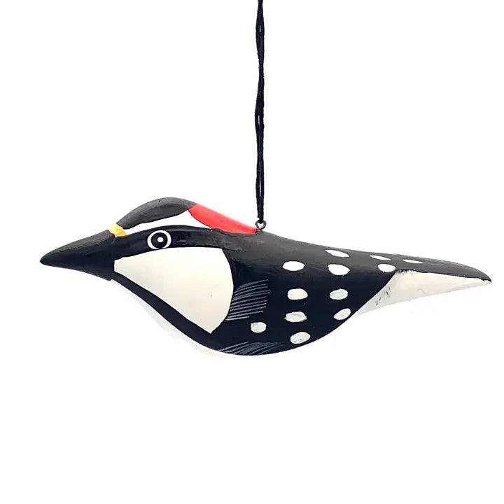 Downy Woodpecker Balsa Wood Ornament