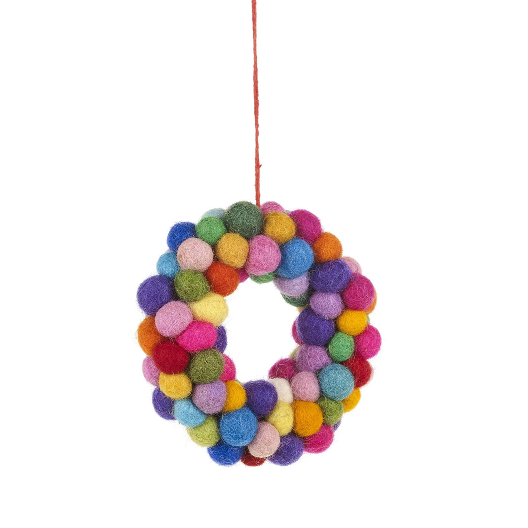 Felt Rainbow Wreaths Ornament