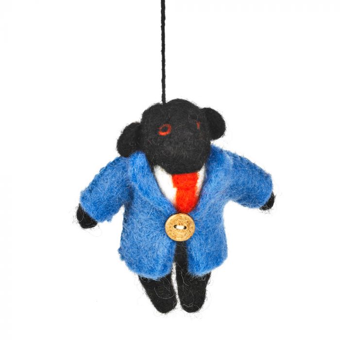 Felt Monkey in Suit Ornament