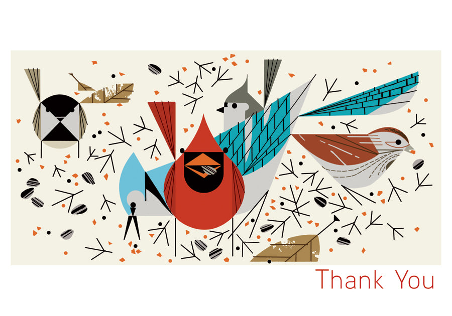 Charley Harper - Birdfeeders - Boxed Thank You Notes