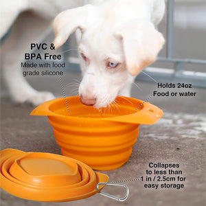 Collaps-A-Bowl - Portable Pet Water Dish - 2 Colors