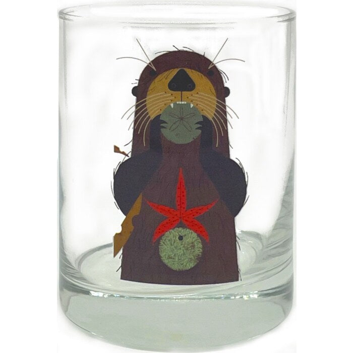 Charley Harper - Otterly Delicious Double Old Fashioned Glass - Single