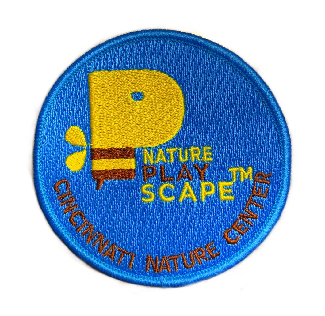 Blue PlayScape Iron-On Patch