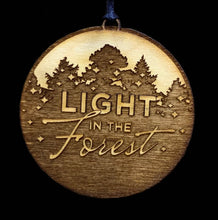 Load image into Gallery viewer, Light in the Forest Wooden Ornament
