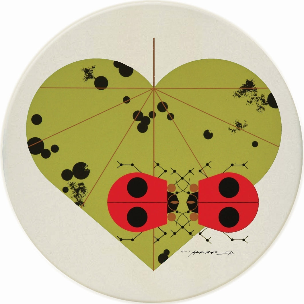 Charley Harper - Ladybug Lovers Stone Trivet