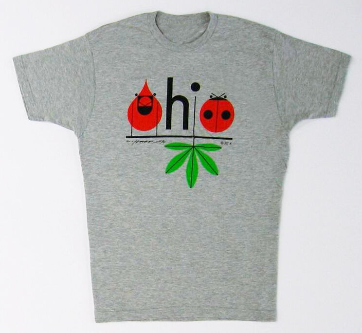 Charley Harper - Ohio - T-Shirt