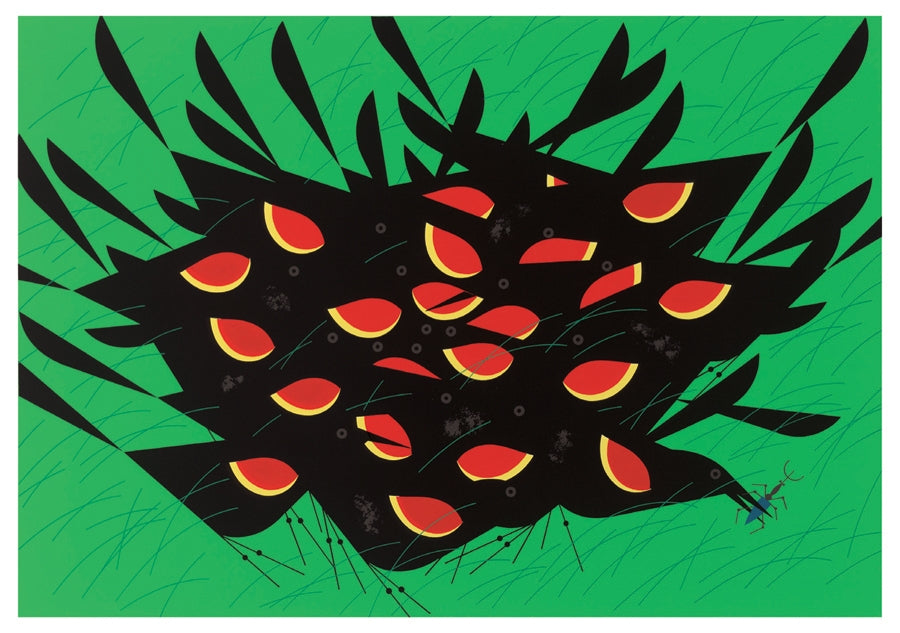 Charley Harper - Red-Winged Blackbirds Notecard