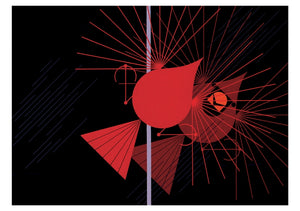 Charley Harper - Seeing Red - Notecard